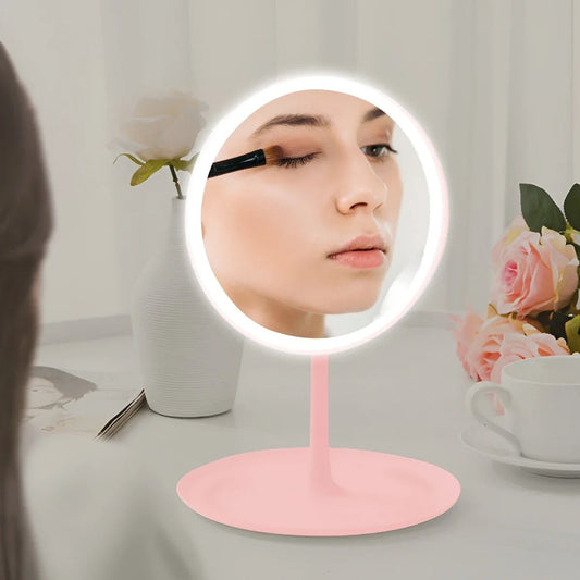 Rechargeable LED Makeup Mirror - Portable Beauty Light