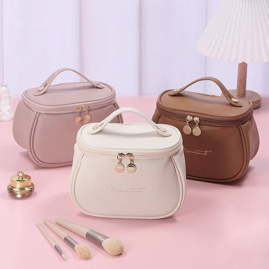 Portable Makeup Case with Zipper - Stylish & Compact